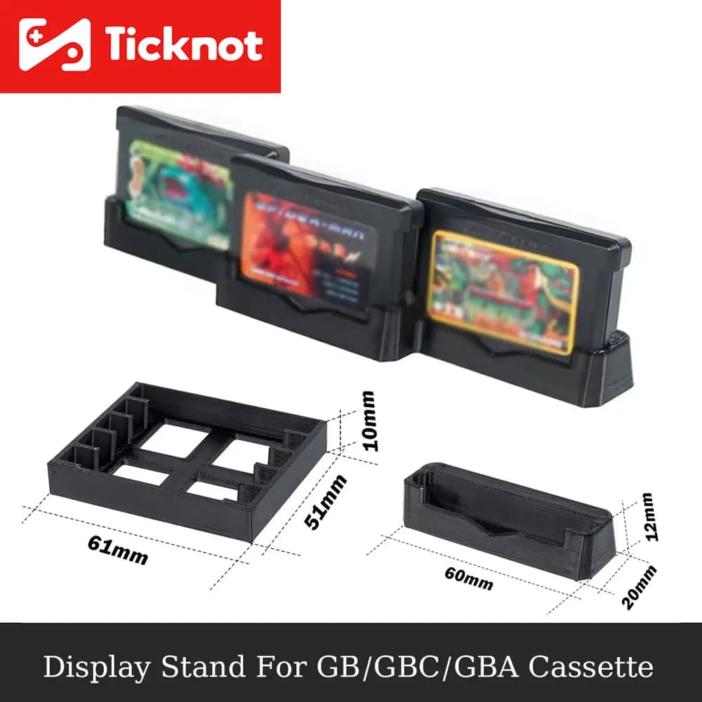 Supporto per cartuccia con staffa per supporto per giochi con stampa 3D Espositore per carte da gioco per cassette Gameboy/Gameboy Advance/GBC