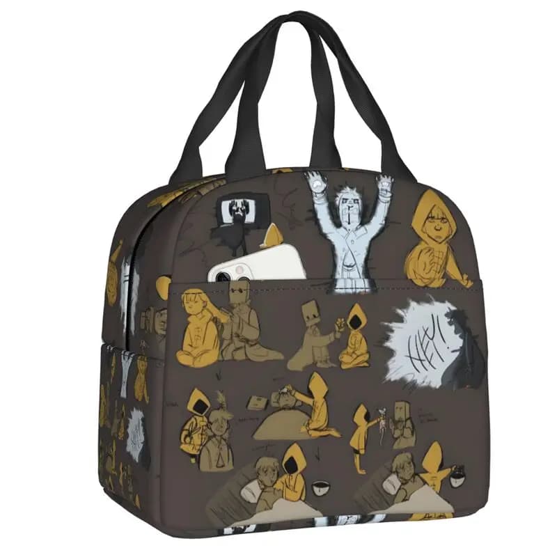 Gioco personalizzato L-Little Nightmares Anime Lunch Bag Donna Cooler Scatole per il pranzo isolate calde per la scuola dei bambini