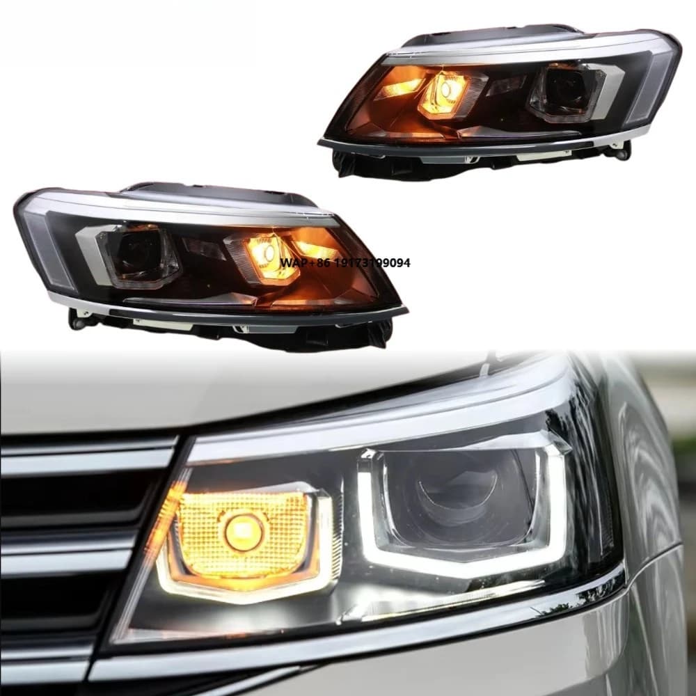 Fari anteriori Touran 2016-2019: Lenti LED potenziate, accessori auto, vendita calda, Plug and Play, DRL