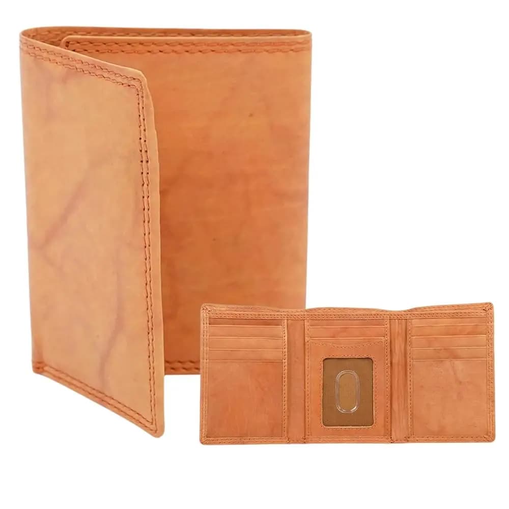 Portafogli con Blocco RFID per Uomo - Portafoglio Sottile Minimalista a Tre Ante con 10 Scomparti per Carte di Credito e 3 Scomparti Laterali - Spedizione Gratuita