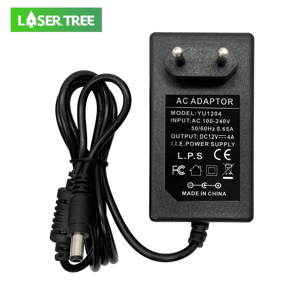 LASER TREE 12V 24V plug ue/use power adapter for laser module air pump head etched tools and accessories for wood processing