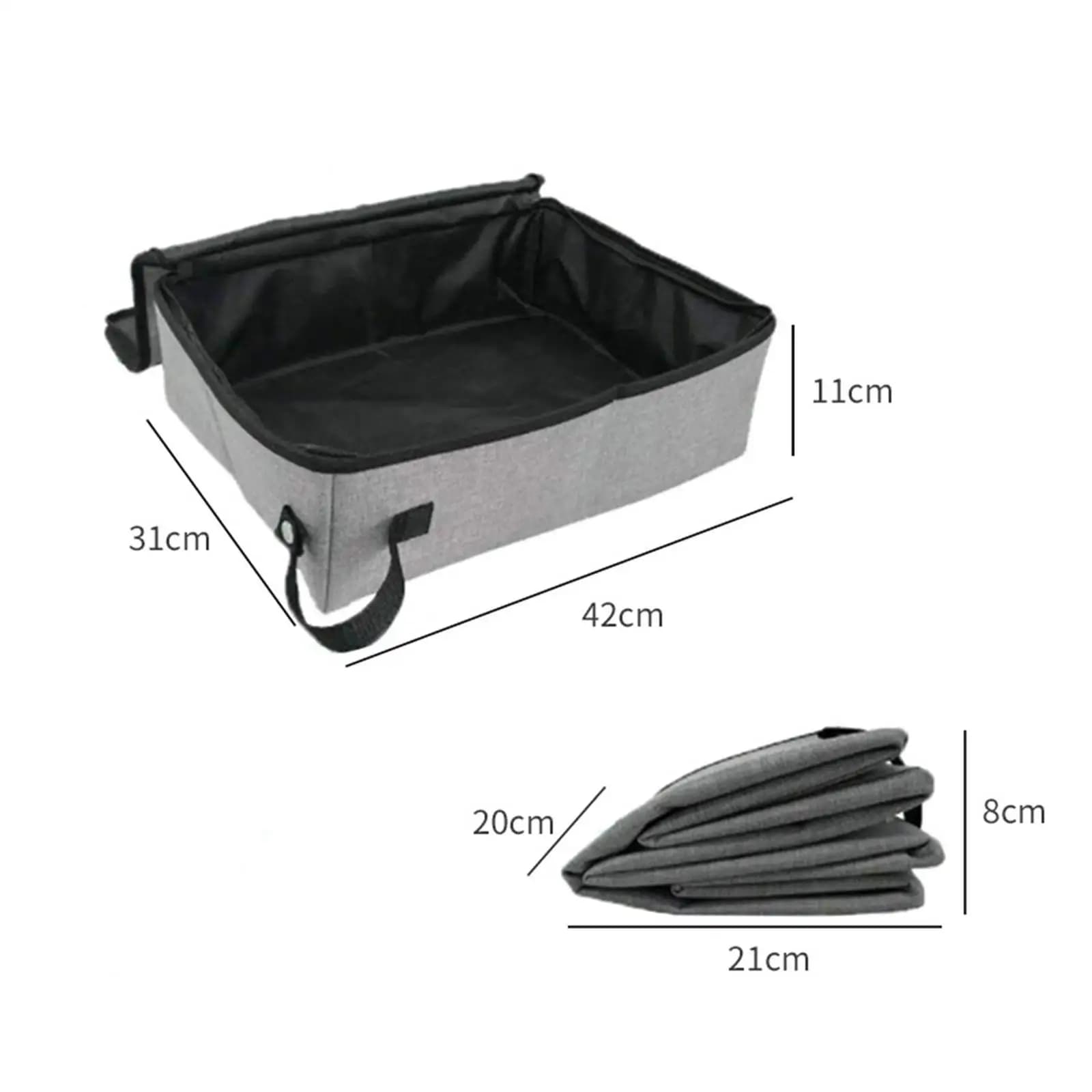 Collapsible Cat Litter Carrier Cat Litter Tray Oxford Cloth Lightweight Waterproof Pet Cat Litter Tray for Outdoor