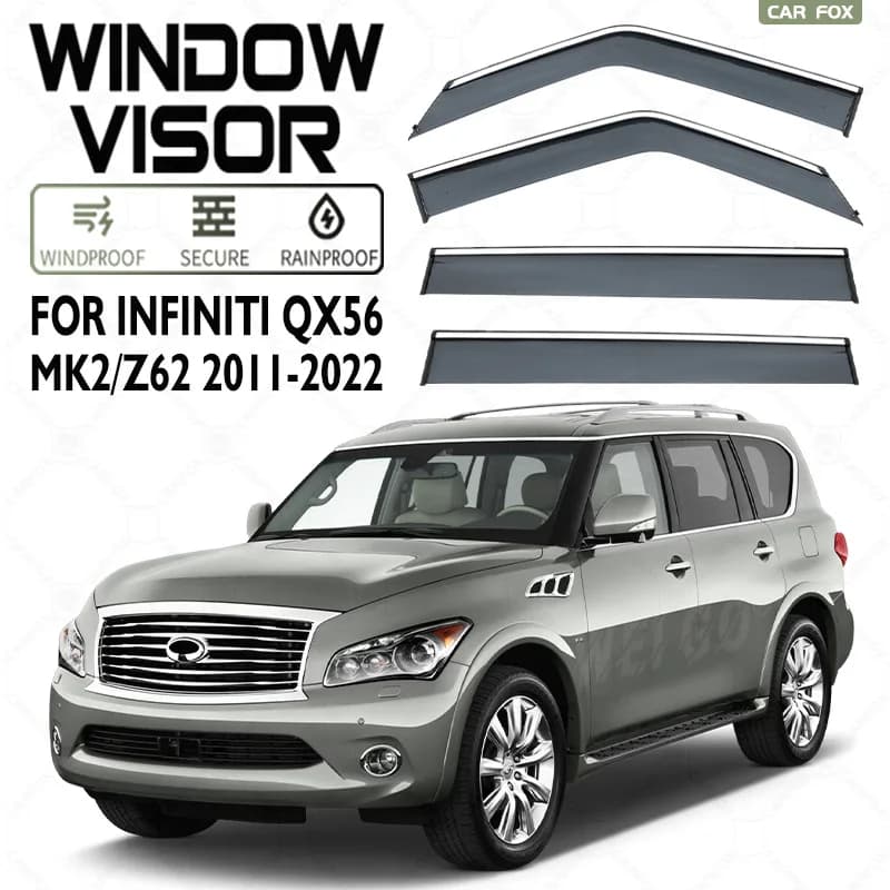 Per INFINITI QX56 Z62 2011-2022 Finestra di Automobile Visiera Tenda Shelter Parabrezza Finestrino Laterale Pioggia Parasole Accessori Car Styling