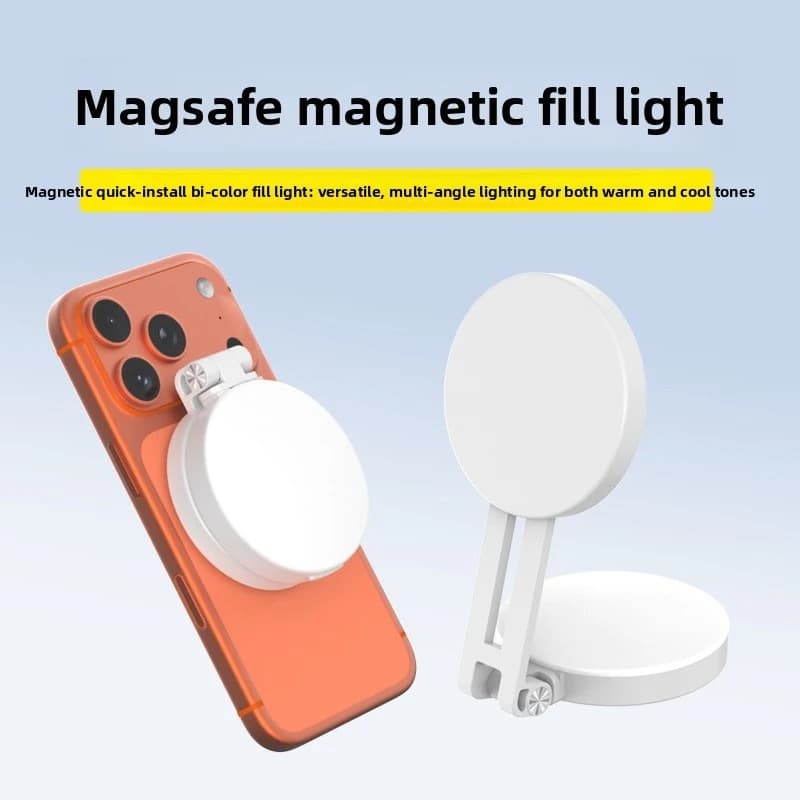 LED Ring Light for Magsafe Phone, Bicolor Portable Lighting Dimmable for Selfie, Live Streaming, Vlog and Photography