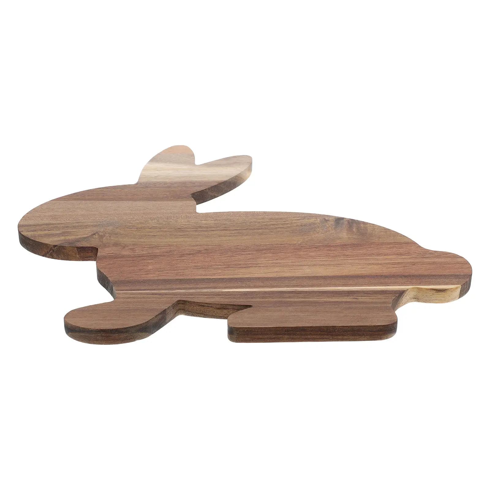 Tagliere in Legno a Forma di Coniglio, Superficie Liscia, Piatto da Portata per Verdura e Frutta, Tagliere Multiuso in Legno