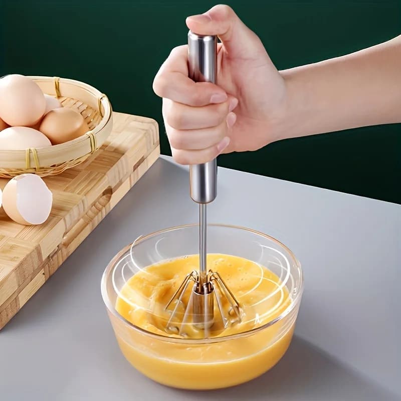 Frusta e montalatte multifunzionale in acciaio inossidabile, utensili per la cottura domestica, frullatore manuale per crema e uova, 1 pezzo