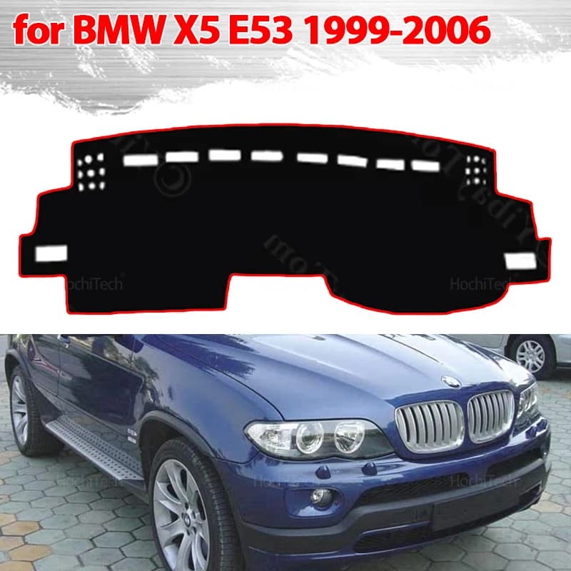 Per BMW X5 E53 1999 2000-2006 Copertura del cruscotto dell'auto Evitare la luce Pad Parasole Anti-UV Tappeti Custodia antiscivolo Zerbino 2001 2002 2003