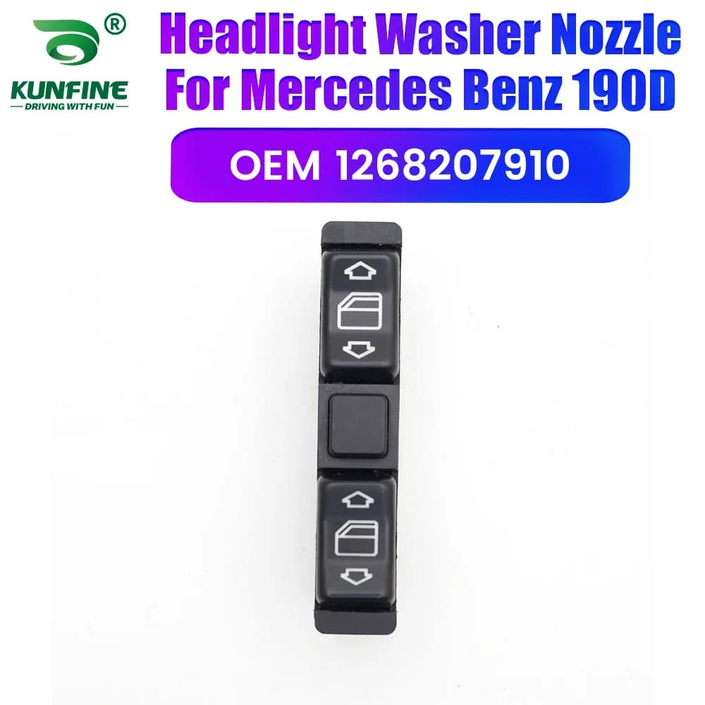 Pulsante Interruttore Alzacristallo Anteriore Sinistro per Mercedes Benz 190D 190E 1984-1993, Codice Ricambio 1268207910
