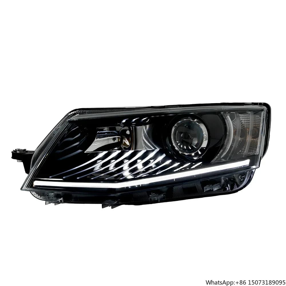 Faro Anteriore per Skoda Octavia, Proiettore con Lente LED 2014-2018, Faro DRL, Accessori Auto