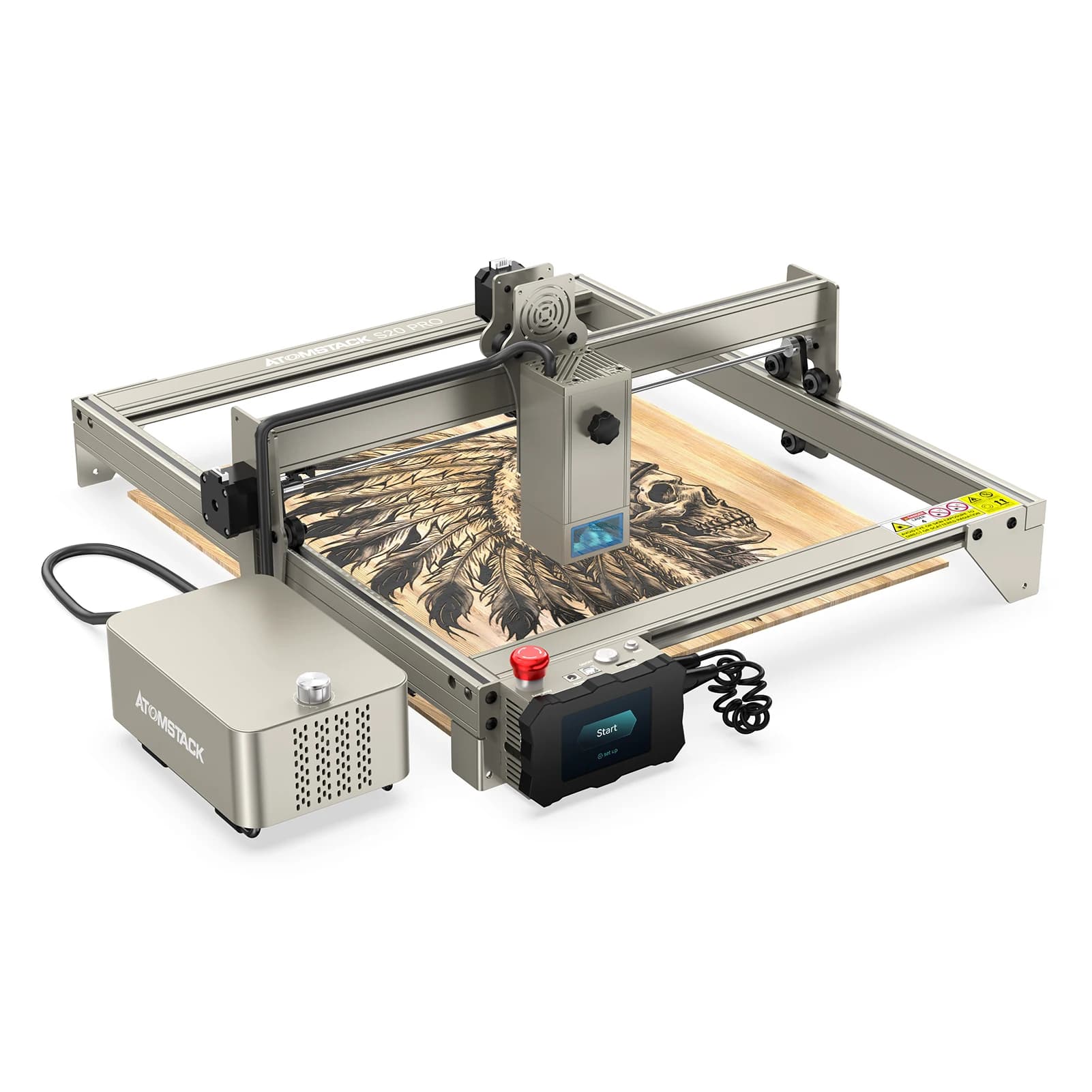 【Vendita】Macchina da taglio per incisione laser S20 Pro Potenza laser da 20 W Area 400x400 mm Laser ultrasottile a fuoco fisso con assistenza aerea