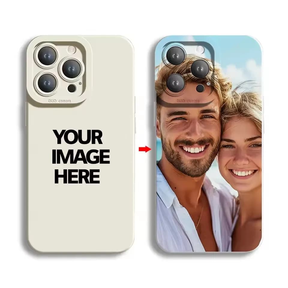 DIY Couple Customization Photo Case For iPhone 18 17 16 15 14 13 12 11 Pro Xs Max Plus Mini Air 17e 16e Soft TPU Anti-Drop Cover