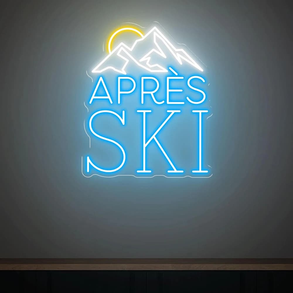 Presenta Sci Insegna al neon Occhiali da sci personalizzati Insegna luminosa a LED Sport Party Bar Decorazione della parete di casa Luce al neon Regali personalizzati per lo sciatore