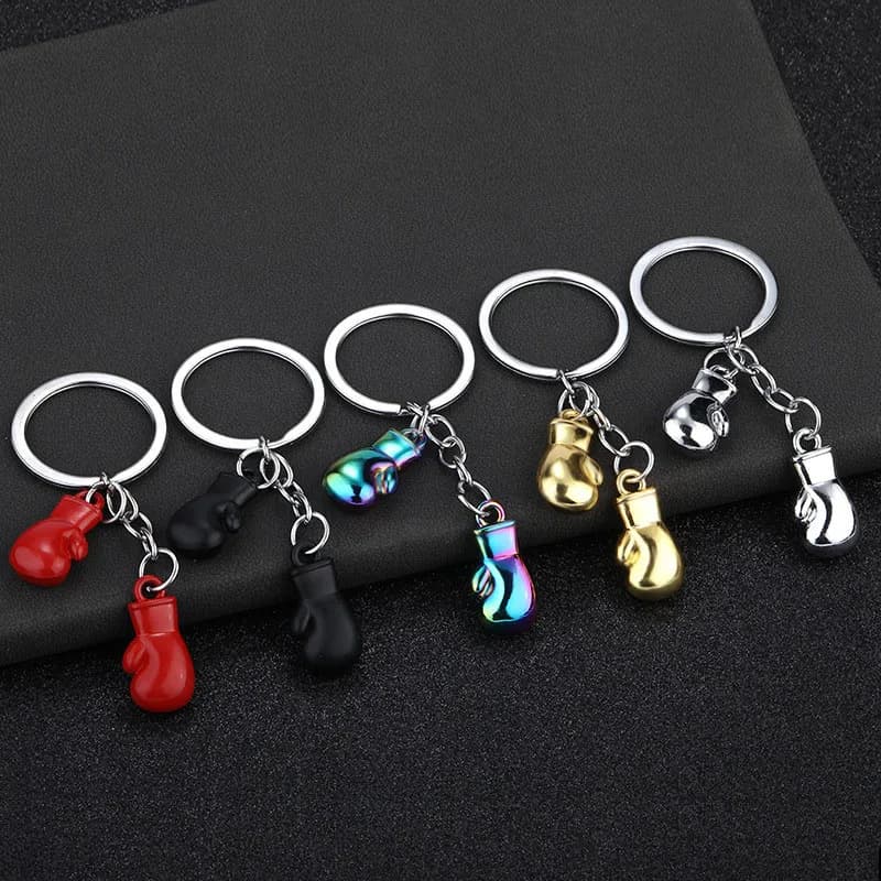 Portachiavi Unico a Forma di Guantoni da Boxe, Ciondolo Simulazione Attrezzatura Fitness, Portachiavi Personalizzato per Uomini, Donne, Coppie, Ciondolo per Chiavi Auto