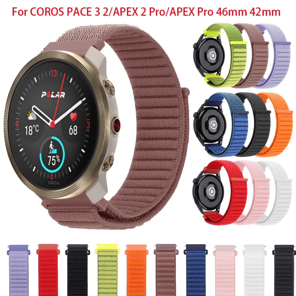 Fascia intrecciata da 20mm 22mm per COROS Pace 3 2/APEX 2 Pro Apex 46mm 42mm cinturino per TicWatch Pro 3 Ultra Sostituisci braccialetti Smartwatch