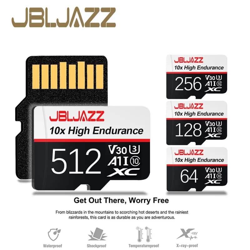 Schede di Memoria Efficienti e Micro SD Card, Schede SD, Schede TF con Aumento Velocità Classe 10 64GB/128GB/256GB/512GB per Smartphone