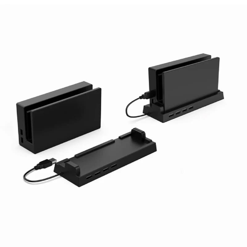 Supporto dock OLED per interruttore NS 4 porte USB Hub adattatore di espansione splitter esterno compatibile con accessori di gioco Nintendo Switch