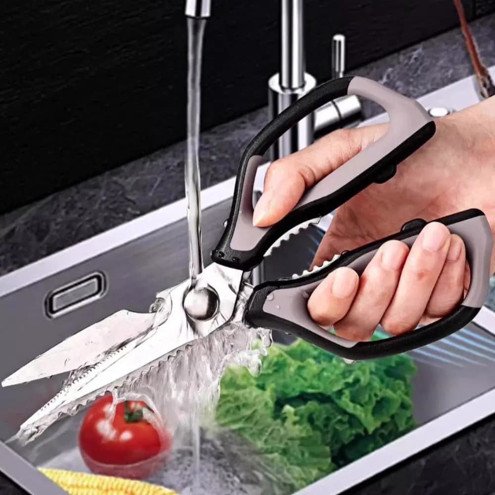 Heavy-duty Stainless Steel Chicken Bone Scissor Ergonomic Handle Sharp Kitchen Scissor Corrision-resistant Barbecue Shears Fish