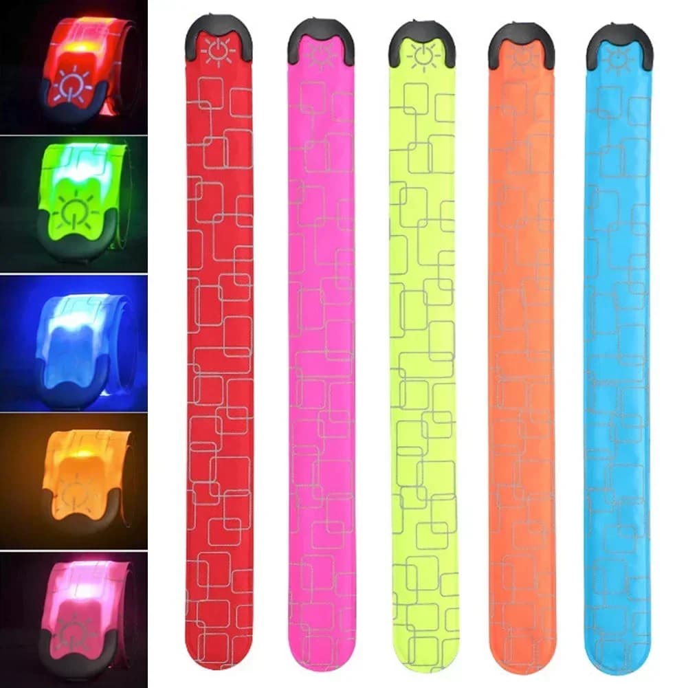 LED Night Light USB Rechargeable Armband Wearable Running Arm Belt Glow Wristband for Bike Walking Cycling Safety Warning Lights
