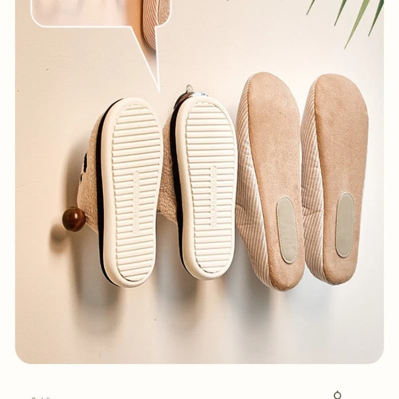 Porta Ciabatte da Bagno, Porta Scarpe a Ventosa da Parete Senza Foratura, Portaoggetti Multifunzionale, Gancio a Muro