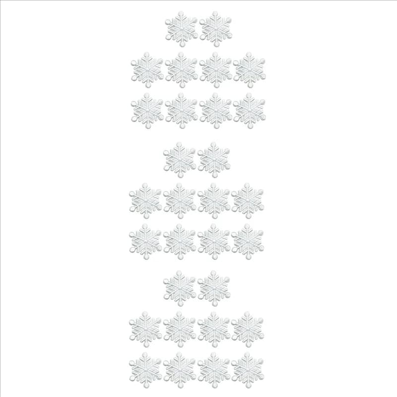 AS94-30 Pz Fiocco di neve Toppe termoadesive su toppe ricamate natalizie Appliques per arti e mestieri Decorazioni fai da te Jeans Abbigliamento Borse