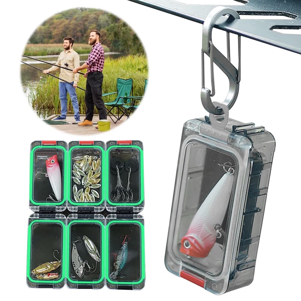 Expandable Box for Fishing Equipment, Waterproof Container for Hooks and baits, Fishing Accessories