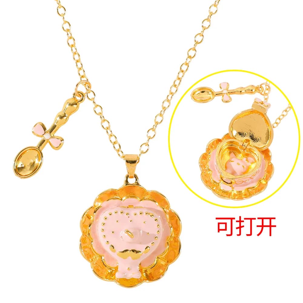 Collana con ciondolo a forma di tazza e cucchiaino, catena per clavicola, smaltata, regalo di compleanno per ragazza dolce, accessori per collana, collana per la mamma