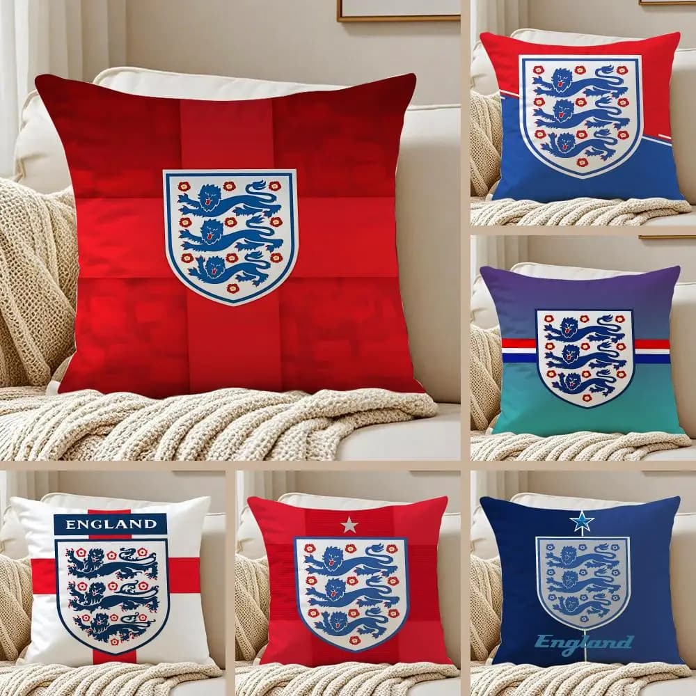 ENG E-england National Football Team Federa per cuscino Setosa ed elegante Comfort per divano letto Cerniera invisibile
