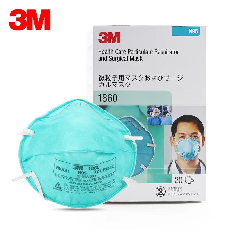 3 m1860 face mask size for adults N95 breather approved NIOSH belt for health care professional dust mask PM2.5
