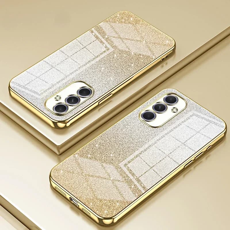 Custodia placcatura glitter moda per Samsung Galaxy S25 FE Plus Ultra Edge A17 07 56 A55 36 35 26 25 16 15 06 A05/S Cover antiurto
