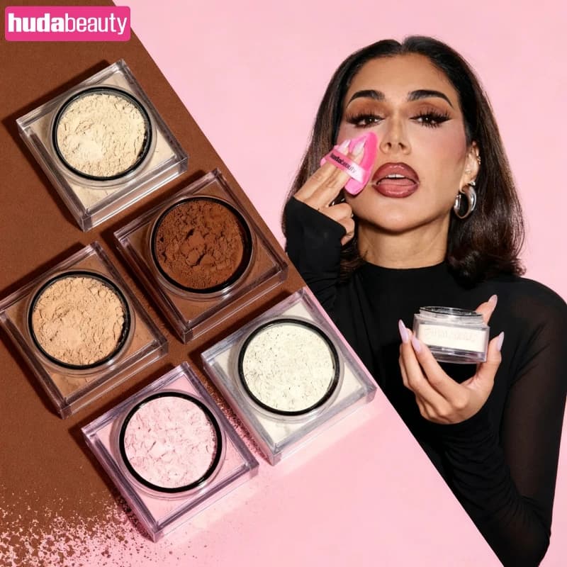 Original Easy Bake Blurring Loose Baking Setting Powder Huda Beauty Waterproof and easy to take off Natural Makeup Holding Blush