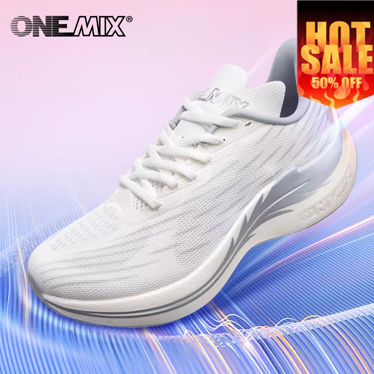 Scarpe da Corsa Onemix Speed per Uomo e Donna, Scarpe da Maratona Traspiranti con Ali Antivento, Sneakers Leggere per Sport all'Aperto e Salto con la Corda, Calzature Unisex