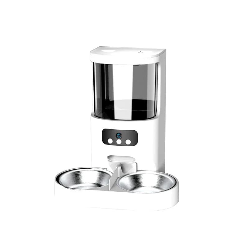 STLFWholesale 4L Eco-Friendly Smart Home Distributore automatico di cibo per animali domestici Quantitativo temporizzato con doppi ciotole Alimentazione per animali domestici alimentata a carica