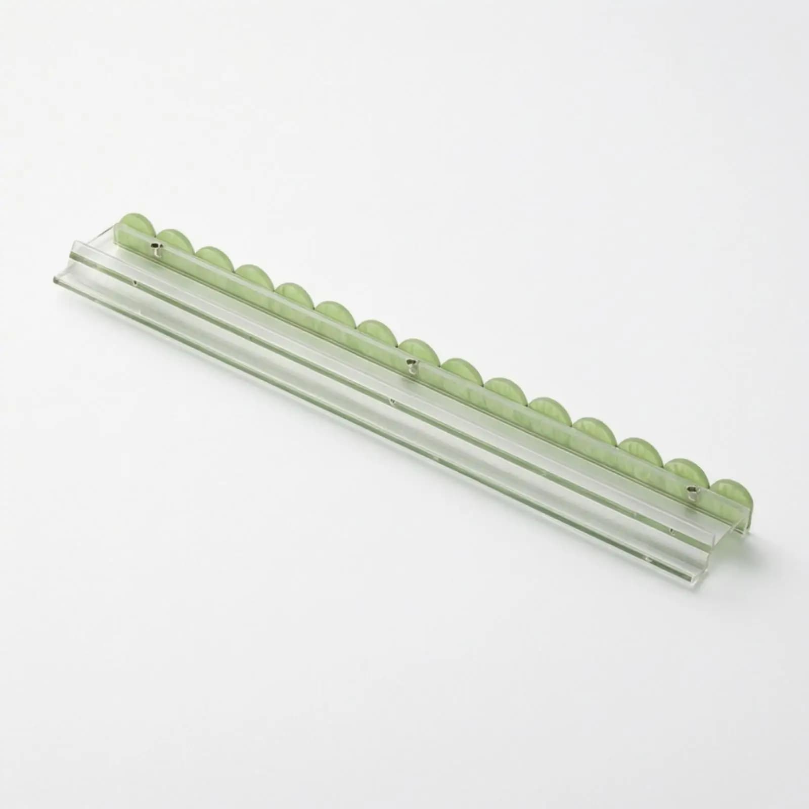 Mahjong Tile Rack Clear Acrylic U Shape Holder with Built in Pusher for Mahjong Board Game Tile Sorting Protection