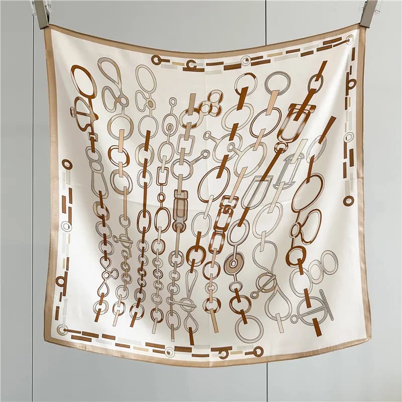 Summer Silk Small Scarf Women Spring Shawl Square Bandanas Hair Neck Accessories Women Foulard 65cm*65cm