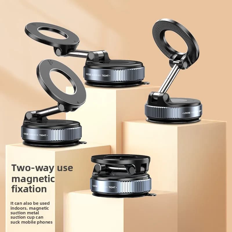 Nuovo 360 ° Supporto per telefono per auto magnetico sottovuoto rotante Supporto multi scena per navigazione per auto pieghevole pigro