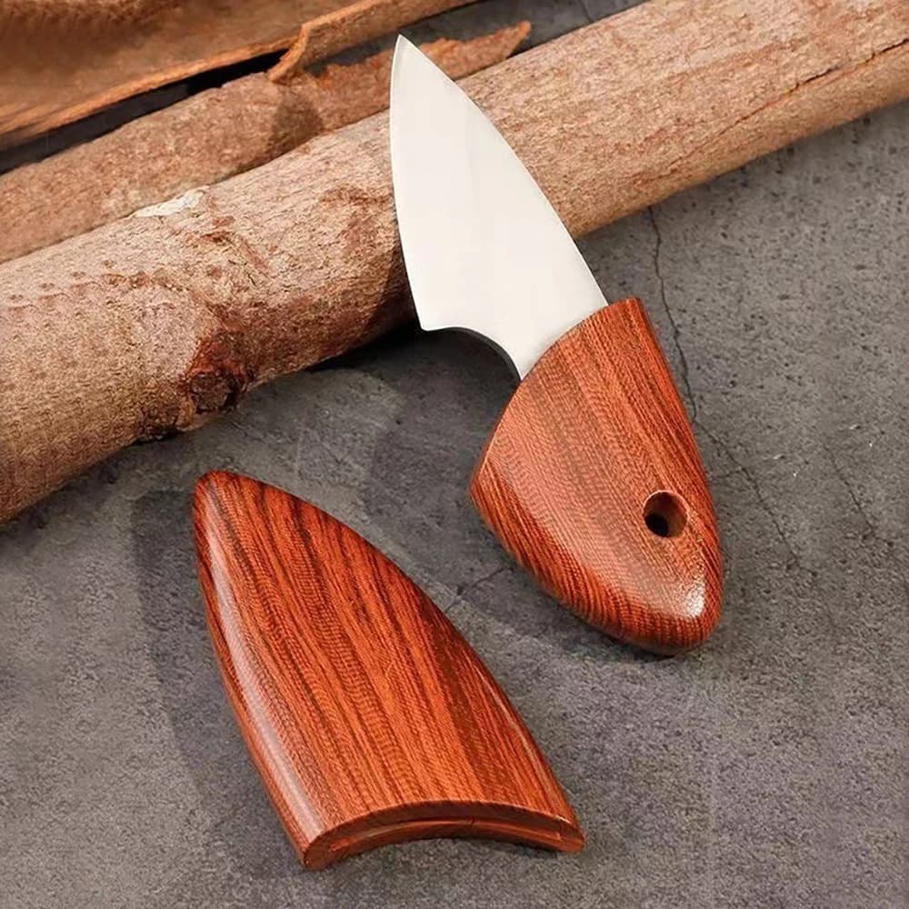 1PC Mini Woody Fish shaped Portable Fruit Knife with Mini Knife Household Kitchen Tools