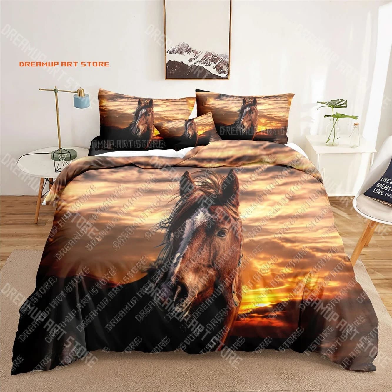 2026 Horse 3D Bedding Sets Print Duvet Cover Adults_ Children Bed Comforter Birthday Gift Dropshipping