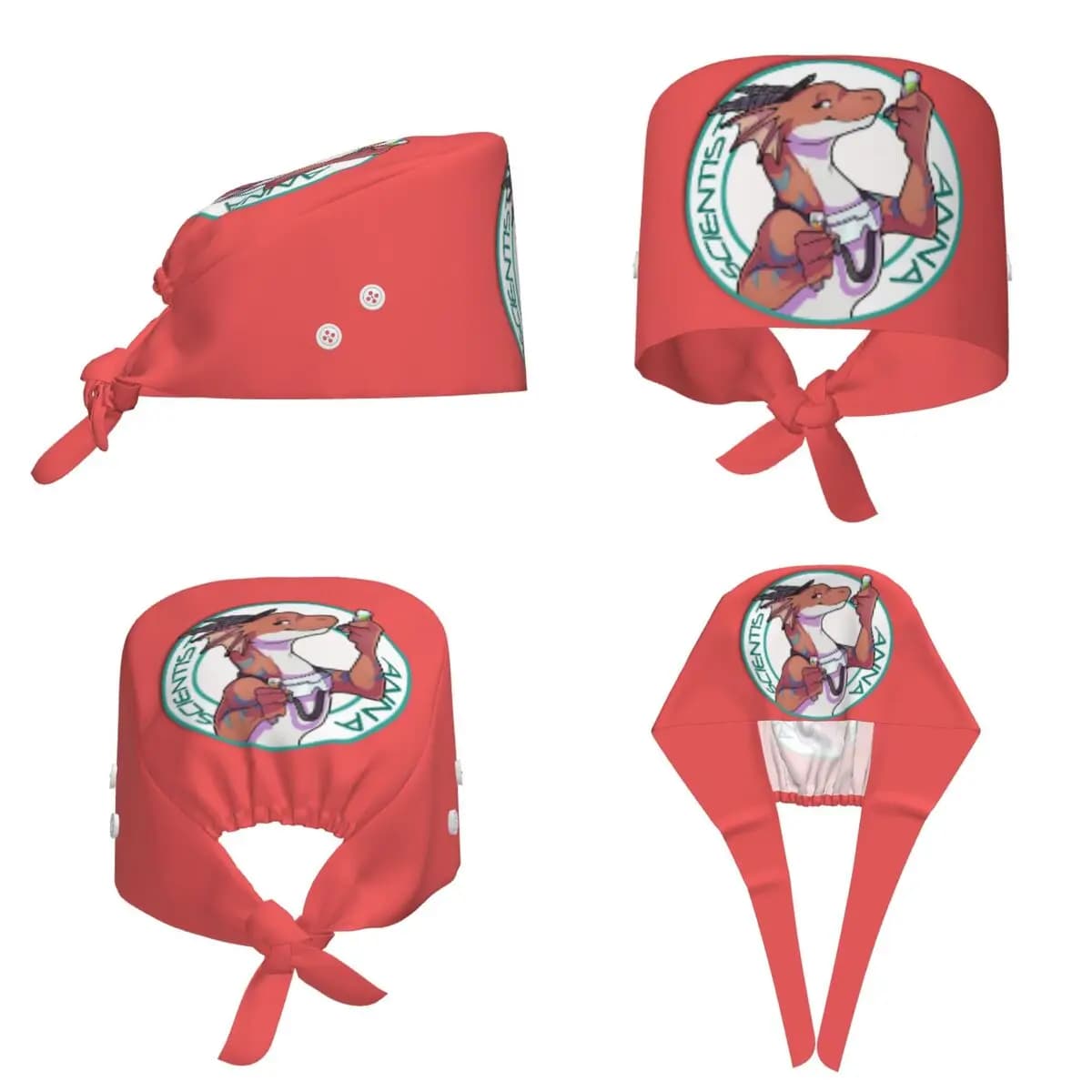 Scientist Anna From Angels With Scaly Wings Scrub Hat Doctor Working Surgical Cap Men Women Adjustable Nursing Caps for Dentist