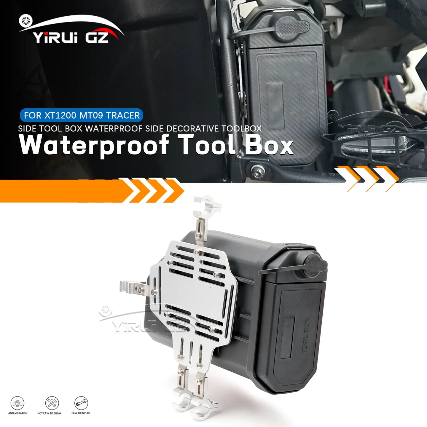 Motorcycle Toolbox FOR Yamaha XT1200 MT09 Tracer XT 1200 Tool Box Waterproof Side Decorative Box First-aid/Breakdown kit Toolbox