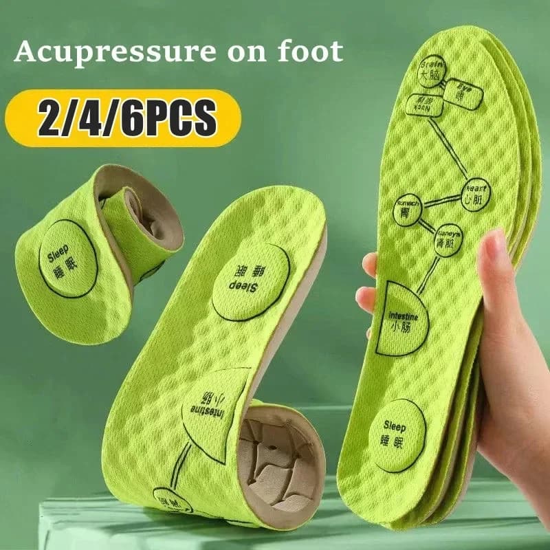 2/4/6 pezzi nuovi uomini medici donne digitopressione sul piede solette scarpe sportive soletta per deodorante traspirante comfort scarpa da corsa suola