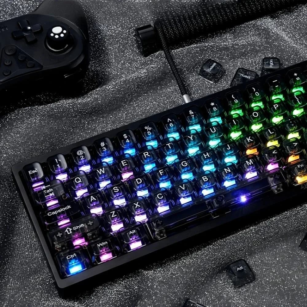 GEFENSI Diablo Transparent Keycap Set 115 Keys MDA Keycap Kit For 60/64/84/98/108 Gaming Mechanical Keyboard Replacement Caps MX