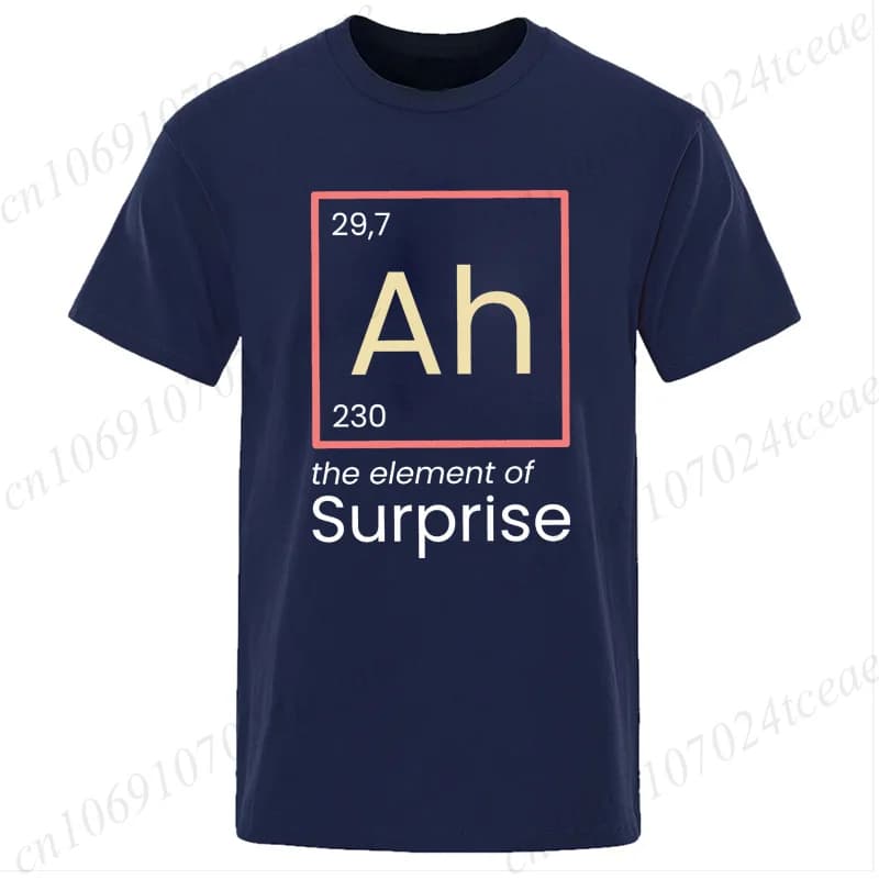 T-shirt da uomo, magliette a maniche corte, magliette divertenti con stampa della tavola periodica della chimica per uomo e donna