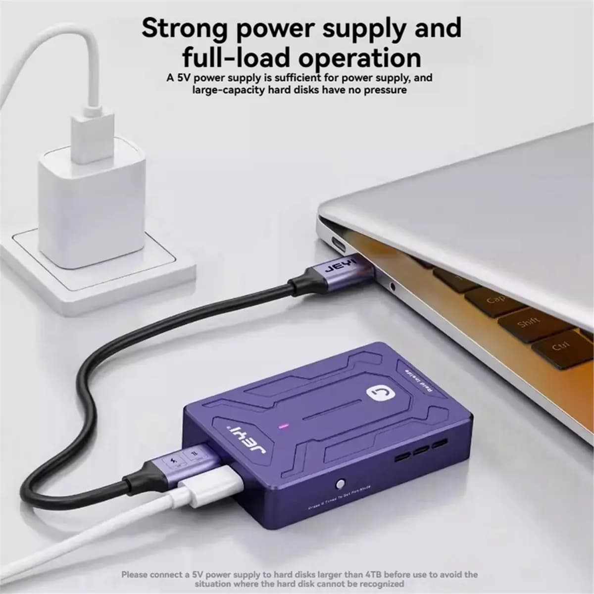 ■★New Arrival Fashion Dual Bay NVME SSD Enclosure USB3.2 20Gbps External Enclosure Built-in Cooling Fan for PC