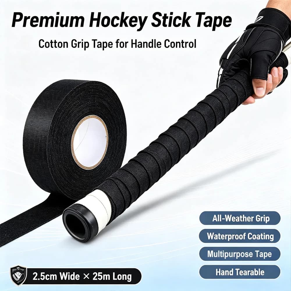 High Performance Adhesive Cloth Grip Tape, Non‑Slip Hockey Wrap Tape for Sport Stick, Bat, Racket, Pull‑Up Bar Daily Tool Grips