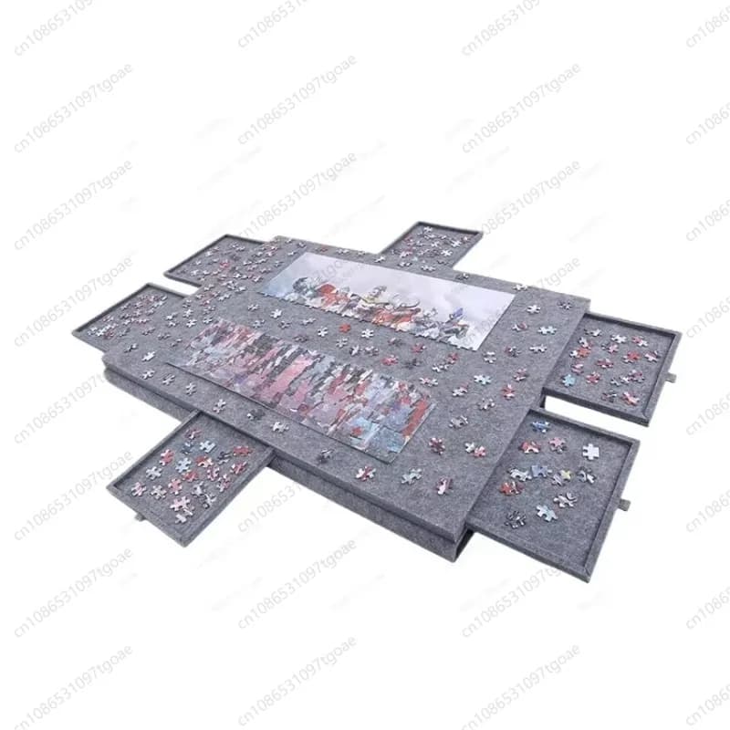Y YY Nuova classificazione dei puzzle Cassetto in feltro pieghevole Comodo tavolo puzzle con staffa a 6 cassetti