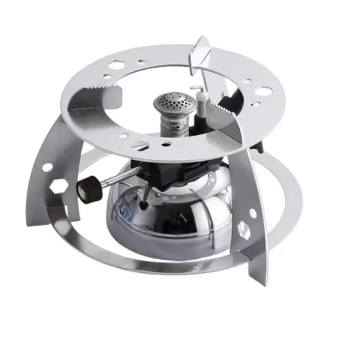 Outdoor Mini Portable Butane Gas Stove, Inflatable Camping Gas Burner for Tea/Coffee, Siphon/Moka Pot Heater, Portable Bunsen Bu