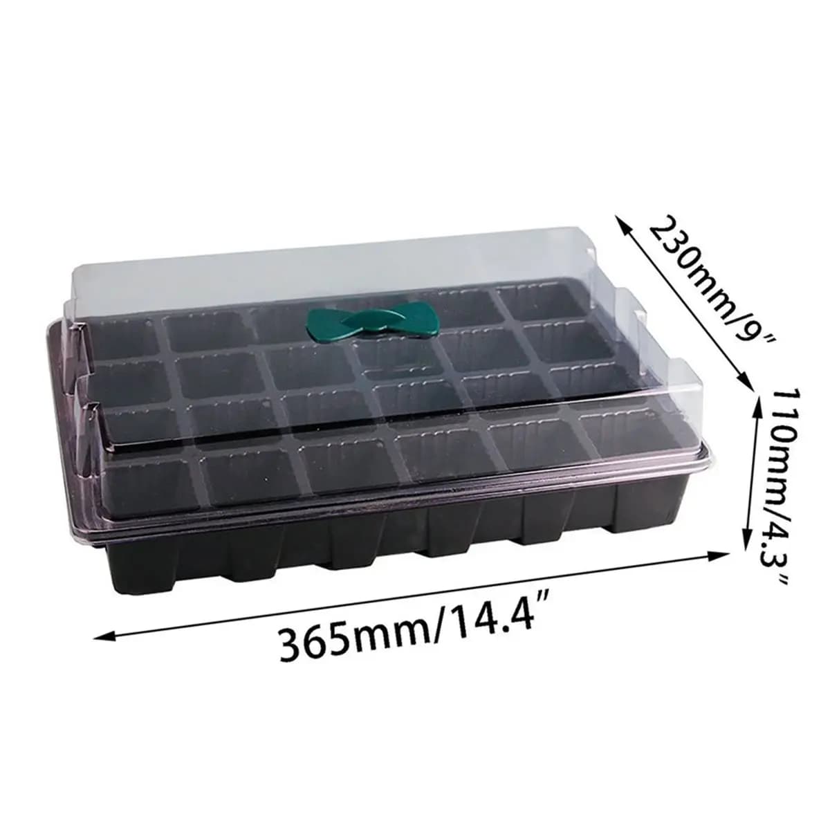 [Greatitem]24 Cells Seedling Tray Germination Box for Garden Greenhouse, Planting Box for Flower, Vegetable Seeds