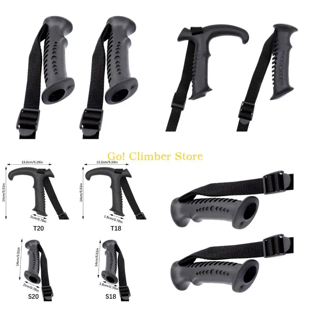 Q84C 2Pack Durability Plastic Hiking Poles Handle With Ergonomic Grip Trekking Poles