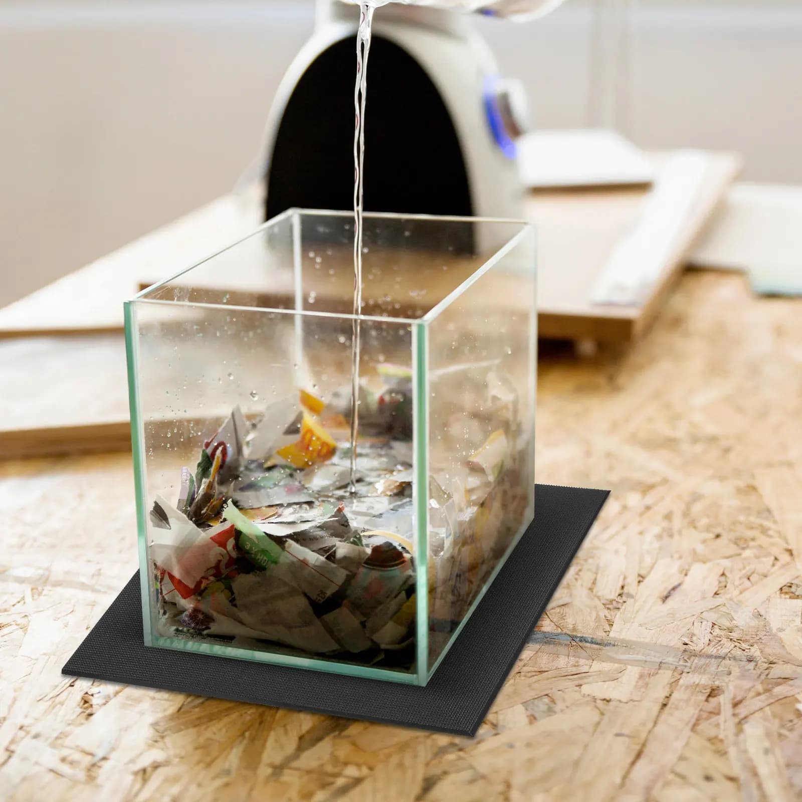 Tappetino Professionale per Acquario, Base Antiscivolo e Antiurto in Schiuma Spessa per Vasche di Pesci e Terrari per Rettili
