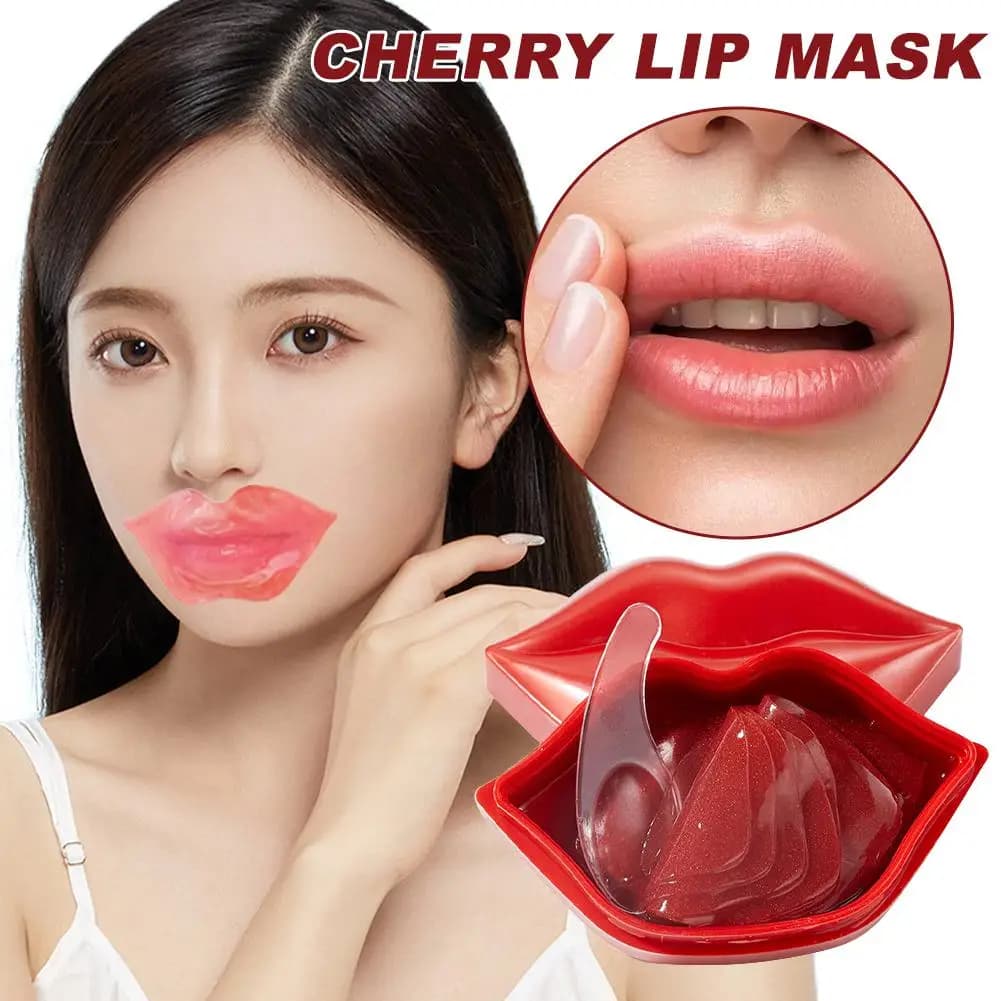 20 Pieces Lip Lip Mask to Hydrating Cherry Collagen and Repairer, Lip Labbra Patch Balsamo for Labbra Scure, Reduces Labial Rugs, Lip Care
